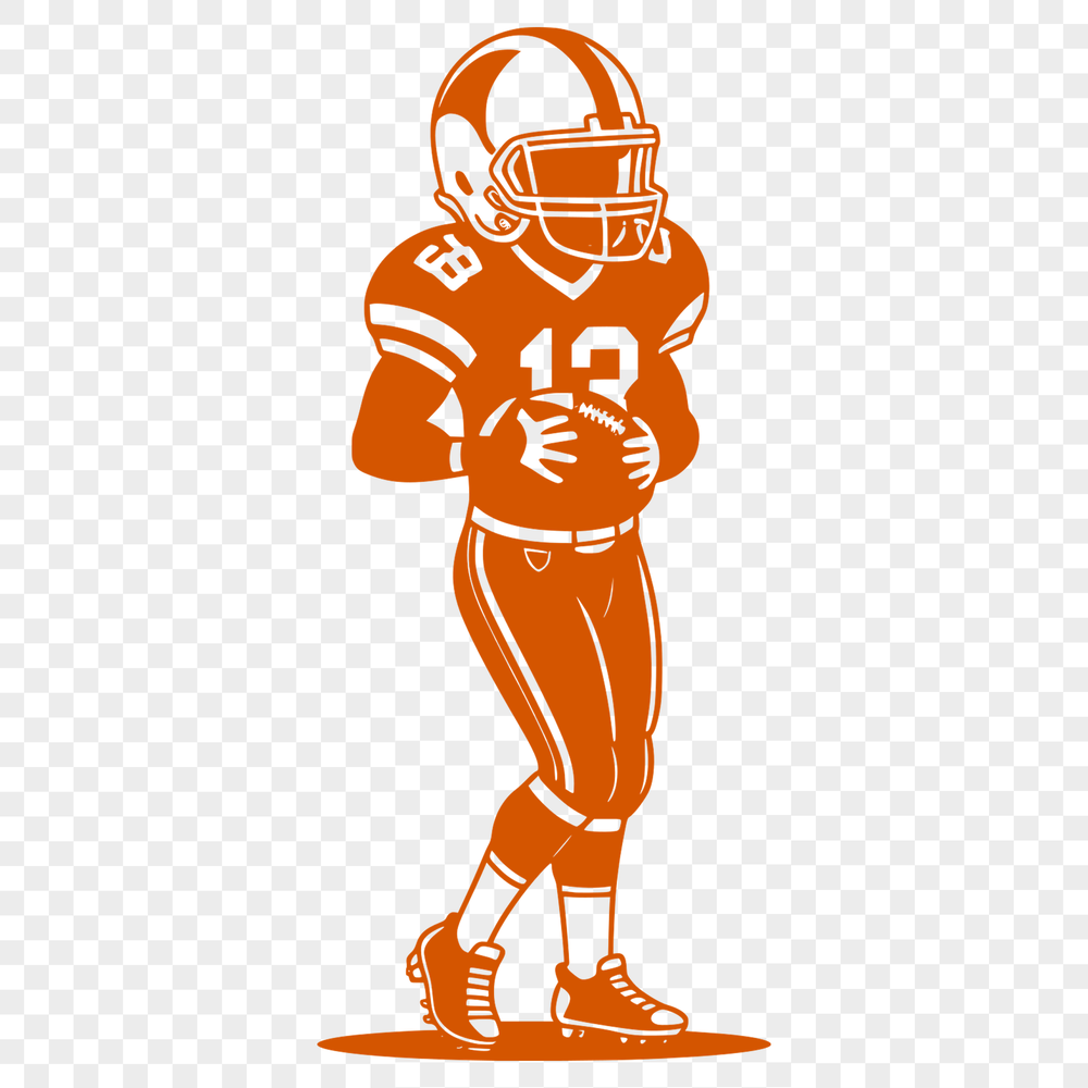American Sports Icon Illustration An illustration of an American football with a football helmet on the side.