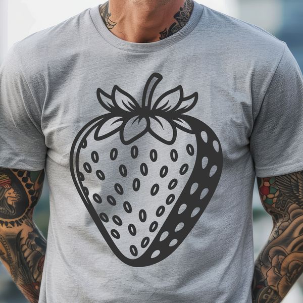 Sweet Summer Fruit Illustration A stylized illustration of a strawberry in vector format.