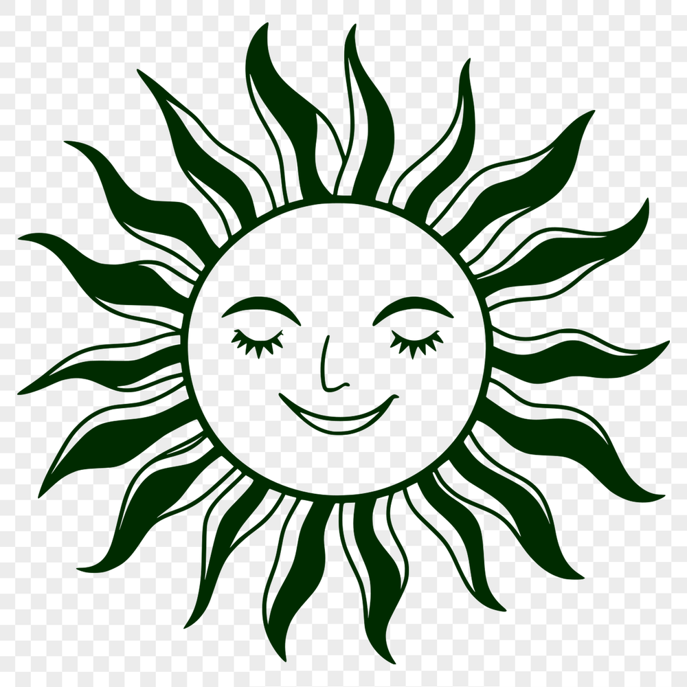 Free SVG Clip Art of a Beautiful Sun Design A simple line art illustration of the sun in a circular shape with radiating lines.