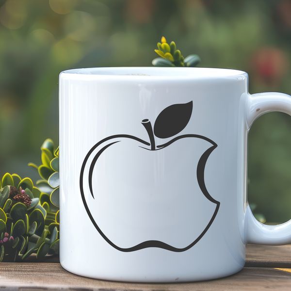 Fresh Apple Vector Art A high-quality digital representation of a fresh apple, suitable for vector art projects.