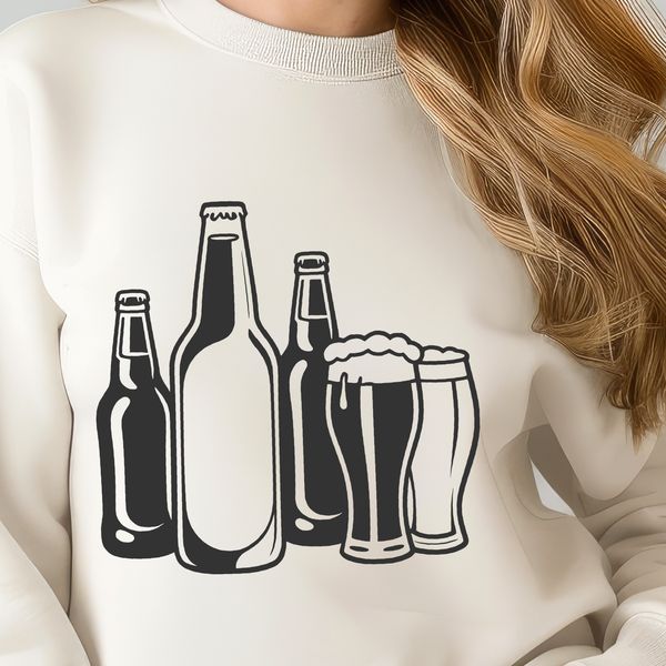 Beautiful Glass of Beer Vector Illustration Vector illustration of a glass containing beer