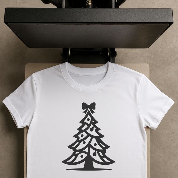 Illustrative vector design of a stylized Christmas tree.