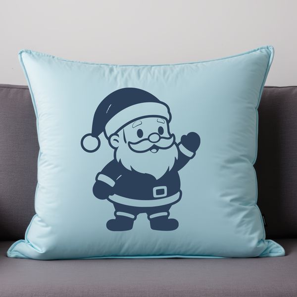 Illustration of Father Christmas in festive attire, suitable for holiday graphics and designs.