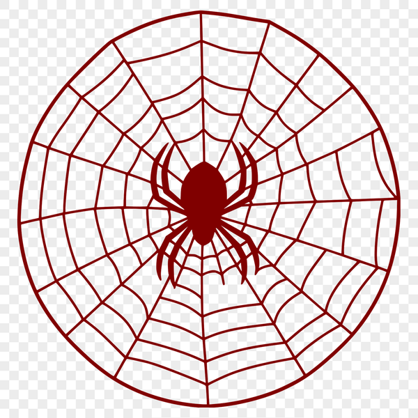A delicate spider web with intricate details, suitable for vector art projects and designs.