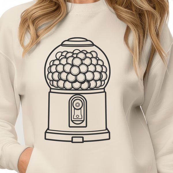 Colorful Classic Gumball Dispenser Illustration A detailed vector illustration of a classic gumball machine with colorful buttons and dispensing mechanism.