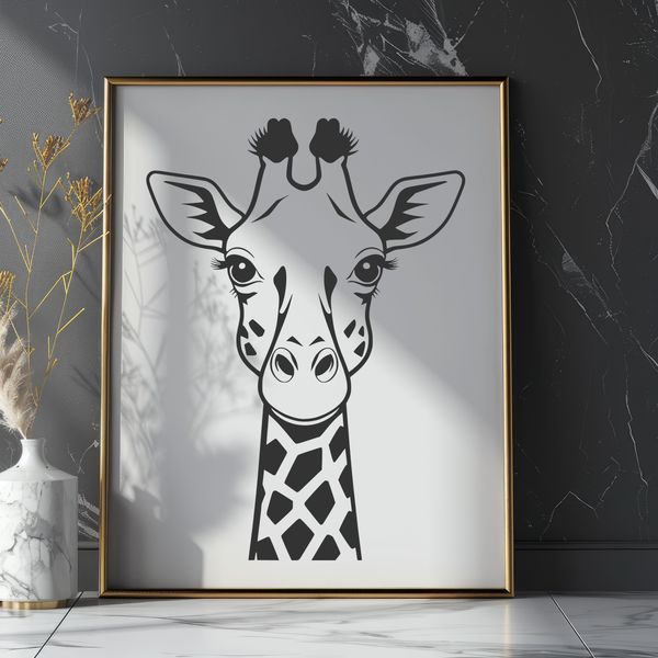 A high-quality vector image of a giraffe, suitable for commercial or personal projects.