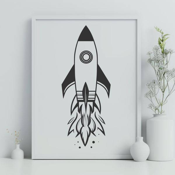 Cosmic Spacecraft Clipart A futuristic spaceship soaring through the galaxy against a starry night sky.