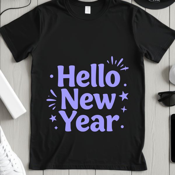 A minimalist illustration of a calendar page with a clock striking midnight, symbolizing the start of a new year.