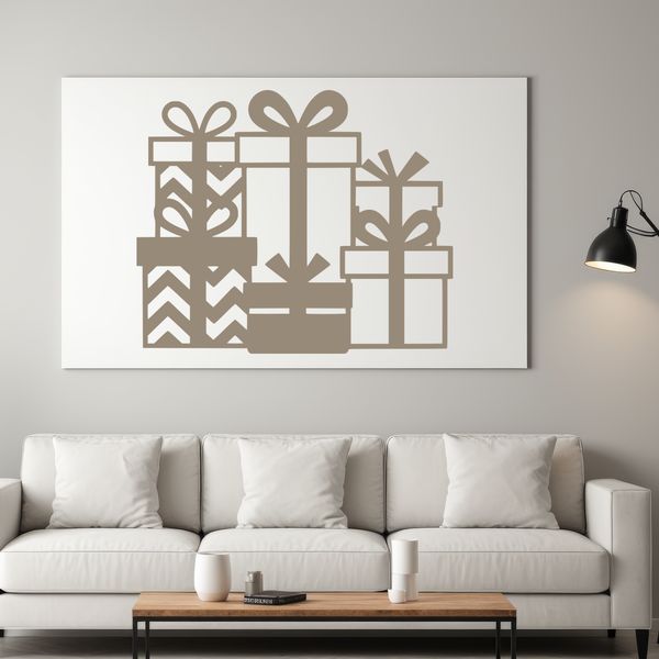 SVG vector graphic of a gift box with a bow, suitable for cutting machines like Cricut.