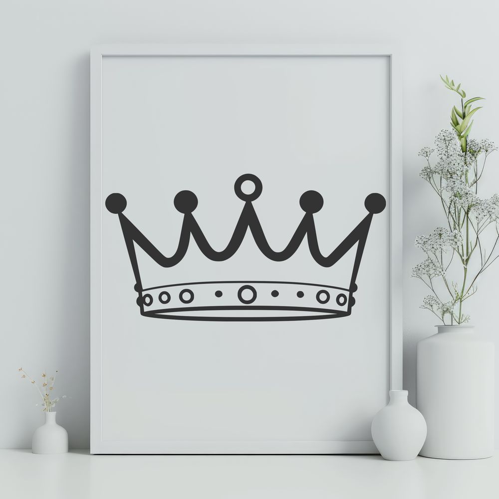 Royalty Vector Illustration A vector illustration of a crown, suitable for digital design.