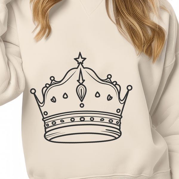 Beautiful Crown Design SVG Illustration SVG graphic illustration of a crown design, suitable for vector art projects and commercial use.