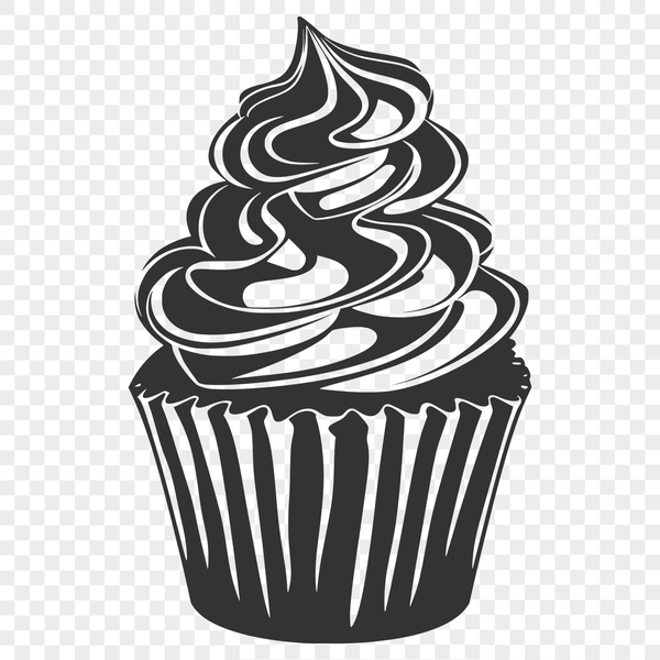 A sweet, multi-layered cupcake with frosting and sprinkles.