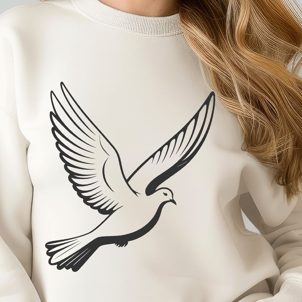 Free Dove Clip Art Vector Design A free vector illustration of a white dove in flight.