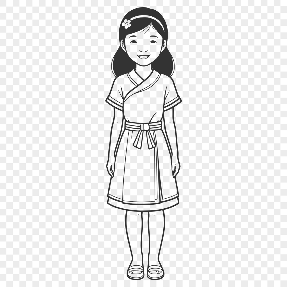 Adorable Vector Girl Character A young girl character in vector format.