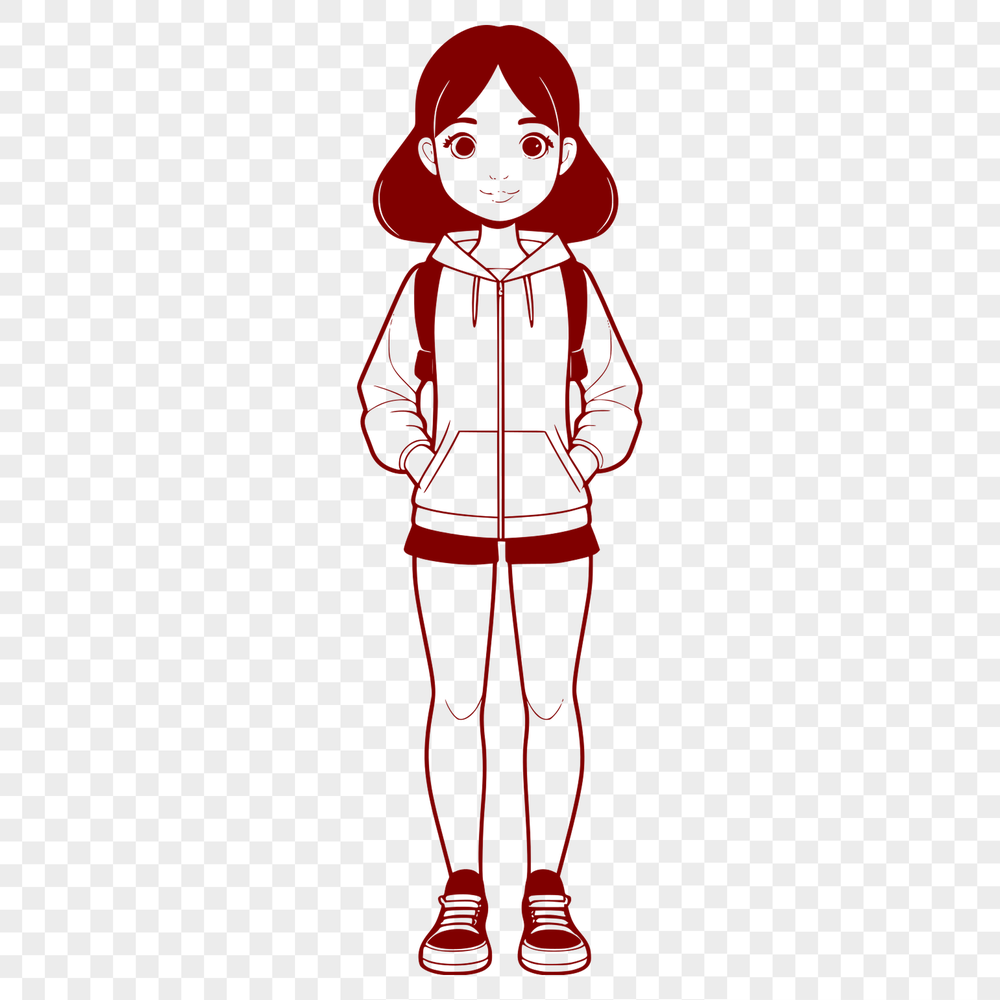 Adorable Vector Girl Illustration A young girl illustration created as vector art for both personal and commercial use.