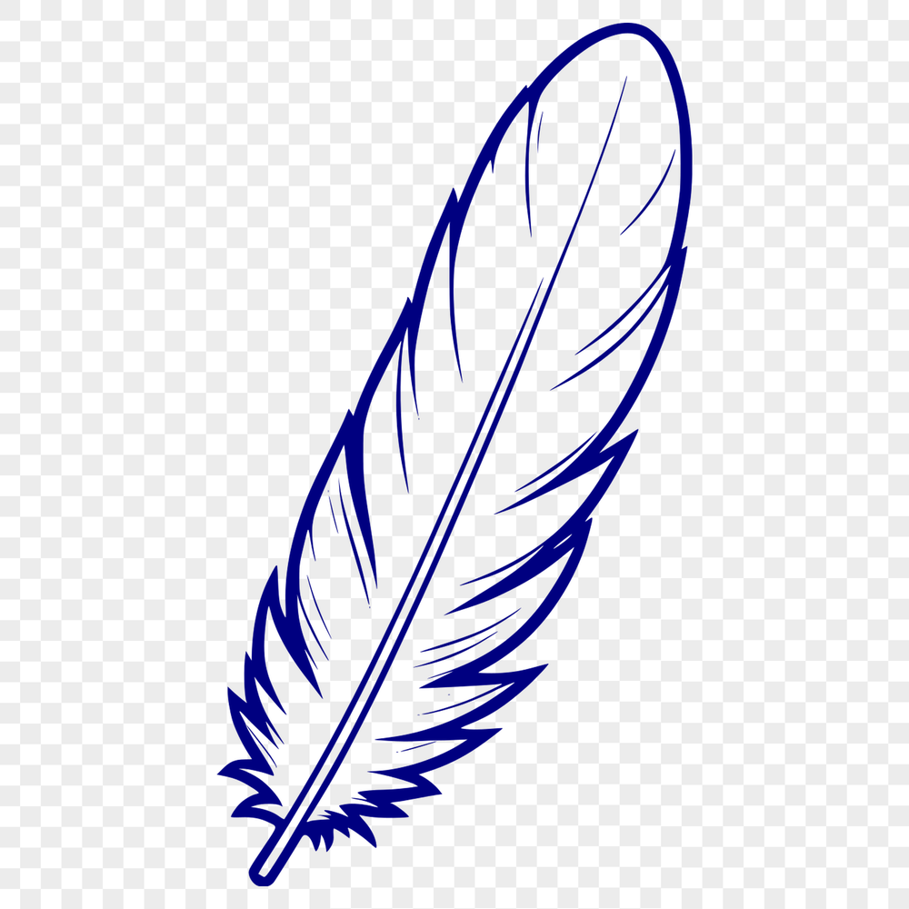 Beautiful Bird Feather Vector Illustration A detailed illustration of a single bird's feather in vector format.