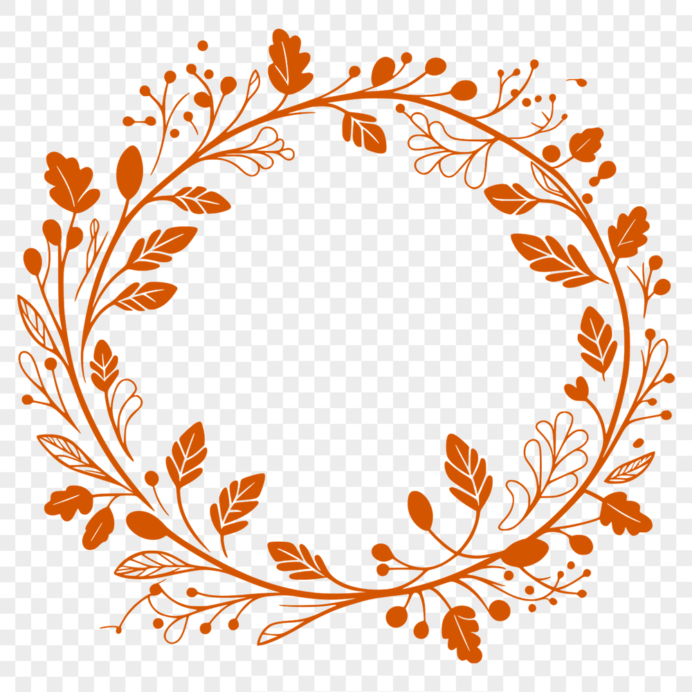 A digital floral wreath illustration designed as a vector graphic.