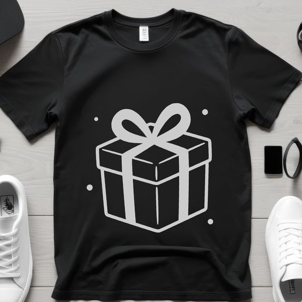 An SVG graphic of a present wrapped in paper and tied with a string.