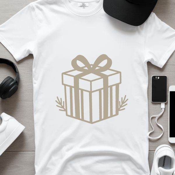 A digital vector illustration of a gift box with a bow on top.