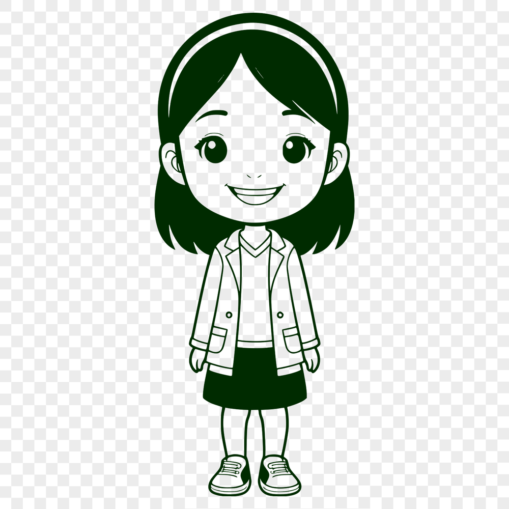 Beautiful Female Figure in SVG Design A digital illustration of a female figure created using SVG technology.