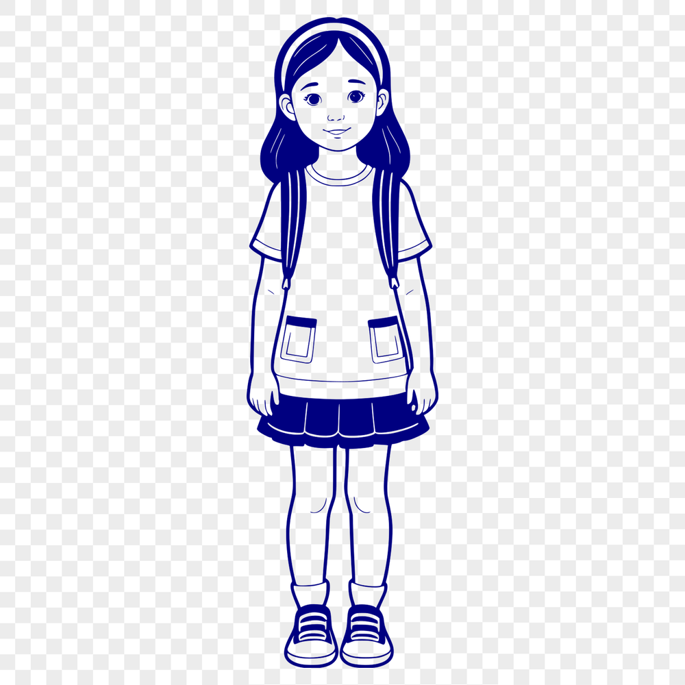 Free Vector Clip Art of a Girl A young girl illustrated in vector format.