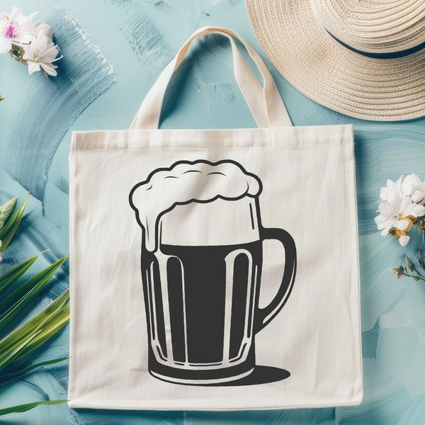 Stylized Beer Glass Graphics A stylized illustration of a beer glass filled with liquid, suitable for vector design and commercial or personal use.