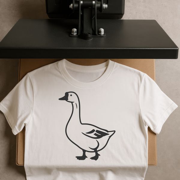 A simple outline illustration of a goose, suitable for cutting machine designs and vector art projects.