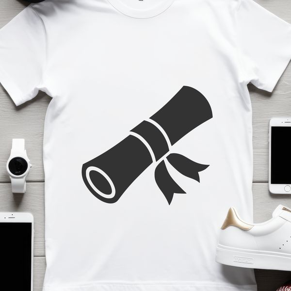 A digital representation of a scroll, ideal for crafting personalized graduation announcements or diploma decorations.