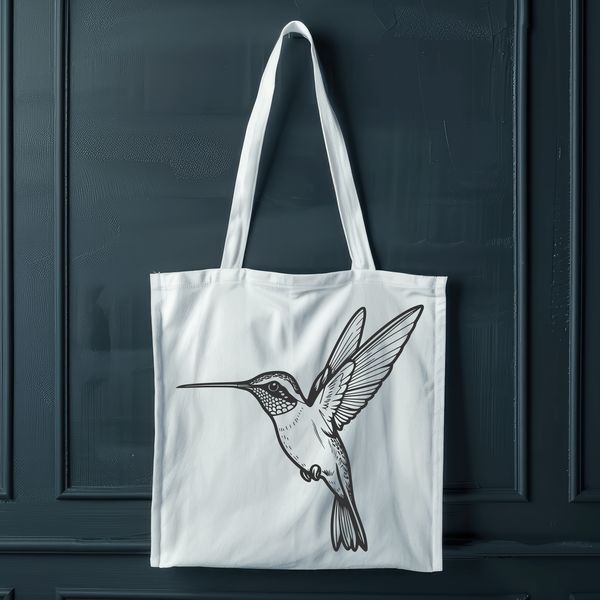 Beautiful Hummingbird in Flight Vector Art A colorful hummingbird in flight, suitable for digital designs and crafts.