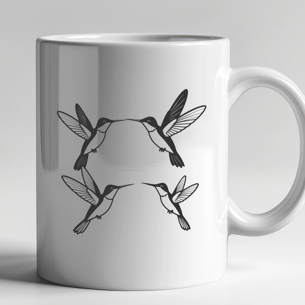 Delicate Hummingbird Design in Scalable SVG Format An intricately detailed design of a hummingbird, rendered as a scalable SVG image suitable for various applications.