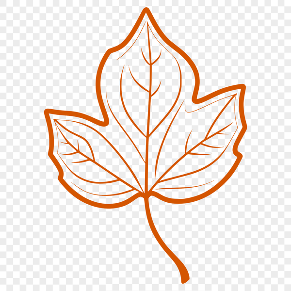 Beautiful Leaf Illustration A green leaf with a detailed illustration style, suitable for digital design projects.