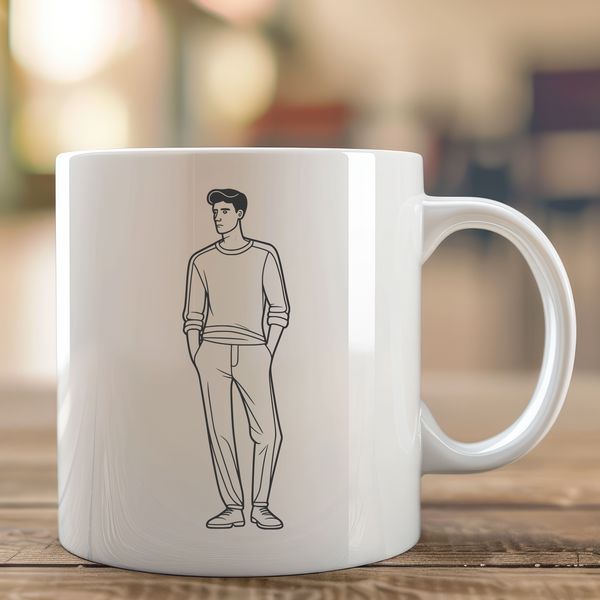 Man Illustration Vector Graphics A male figure represented in a simplified vector style.