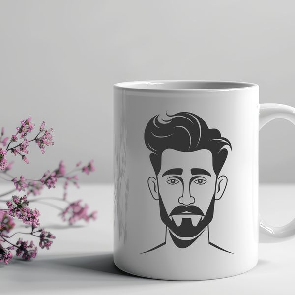 Man Illustration in SVG Format An illustration of a male figure in simple vector design.