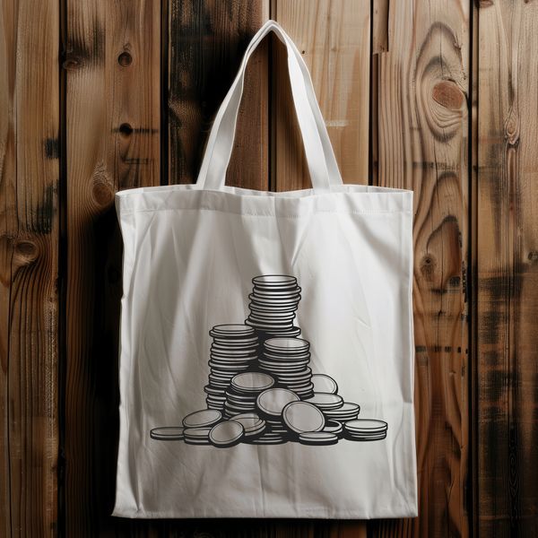 Free Vector Coins Design Clip Art Illustration of a collection of various denomination coins in a stack, suitable for vector art design.