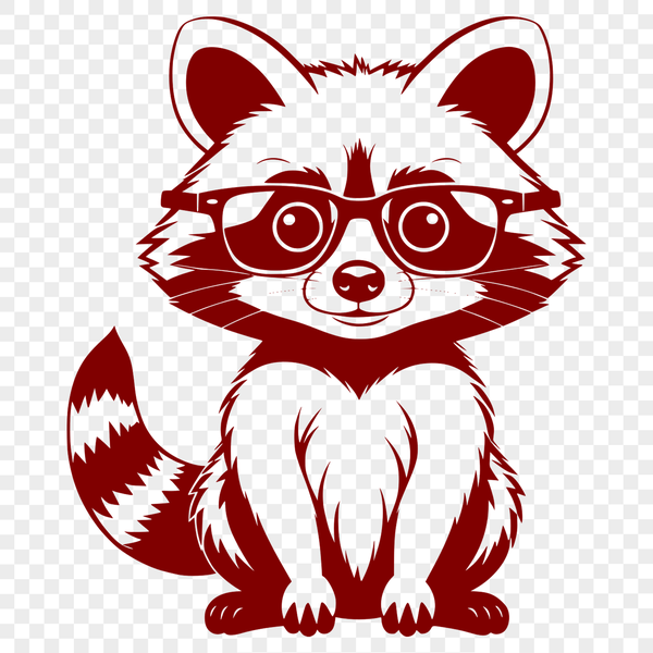 Beautiful Raccoon Vector Graphics A raccoon illustration in vector format, suitable for commercial and personal projects.