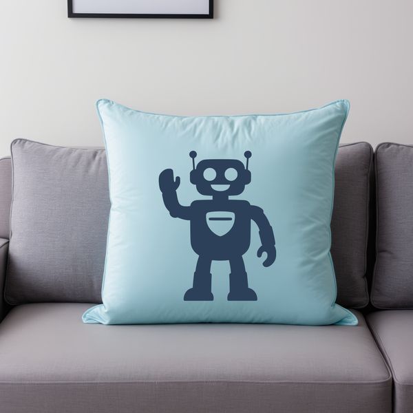 A futuristic robot design in vector format suitable for commercial use.