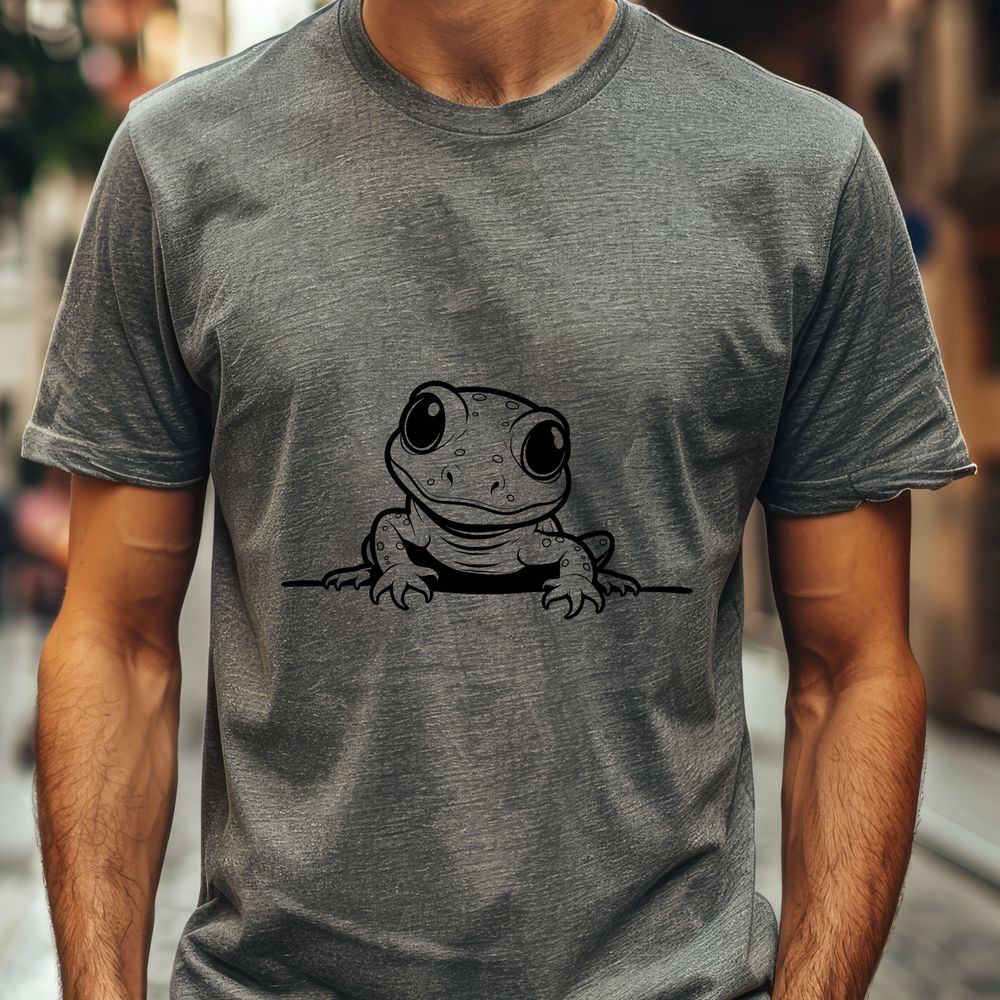 Stylish Amphibian Graphic Element An SVG graphic design element featuring a stylized salamander.