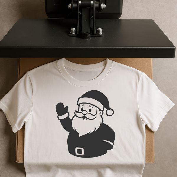 SVG graphic representation of Father Christmas in a simple, commercial-use design.