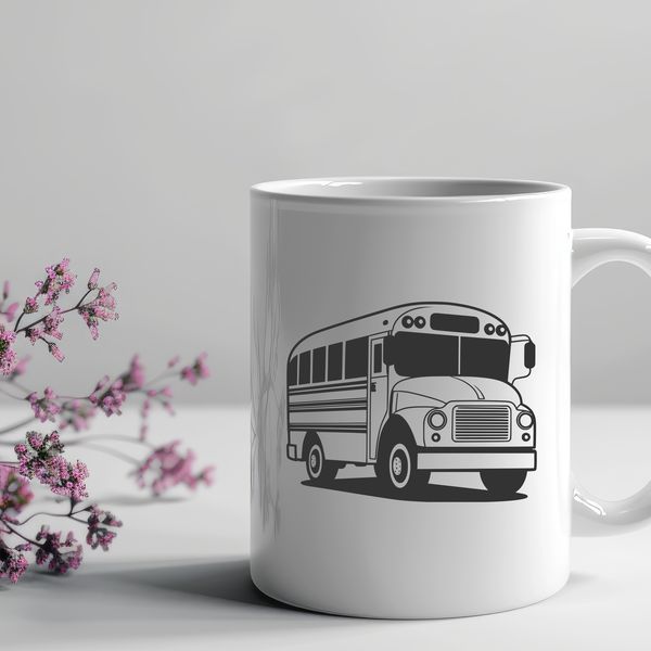 A vector illustration of a standard school bus, suitable for educational materials and design projects.