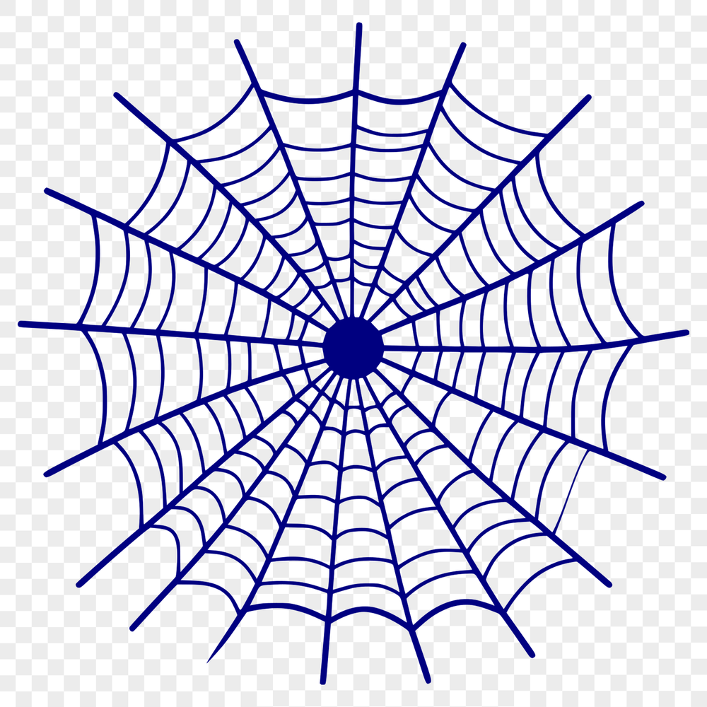 Delicate Spider Web Design SVG File A detailed illustration of a spider web created as an SVG file.