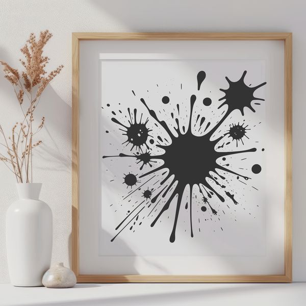 Fun Crafting Design Element A colorful splat shape, perfect for crafting and design projects.