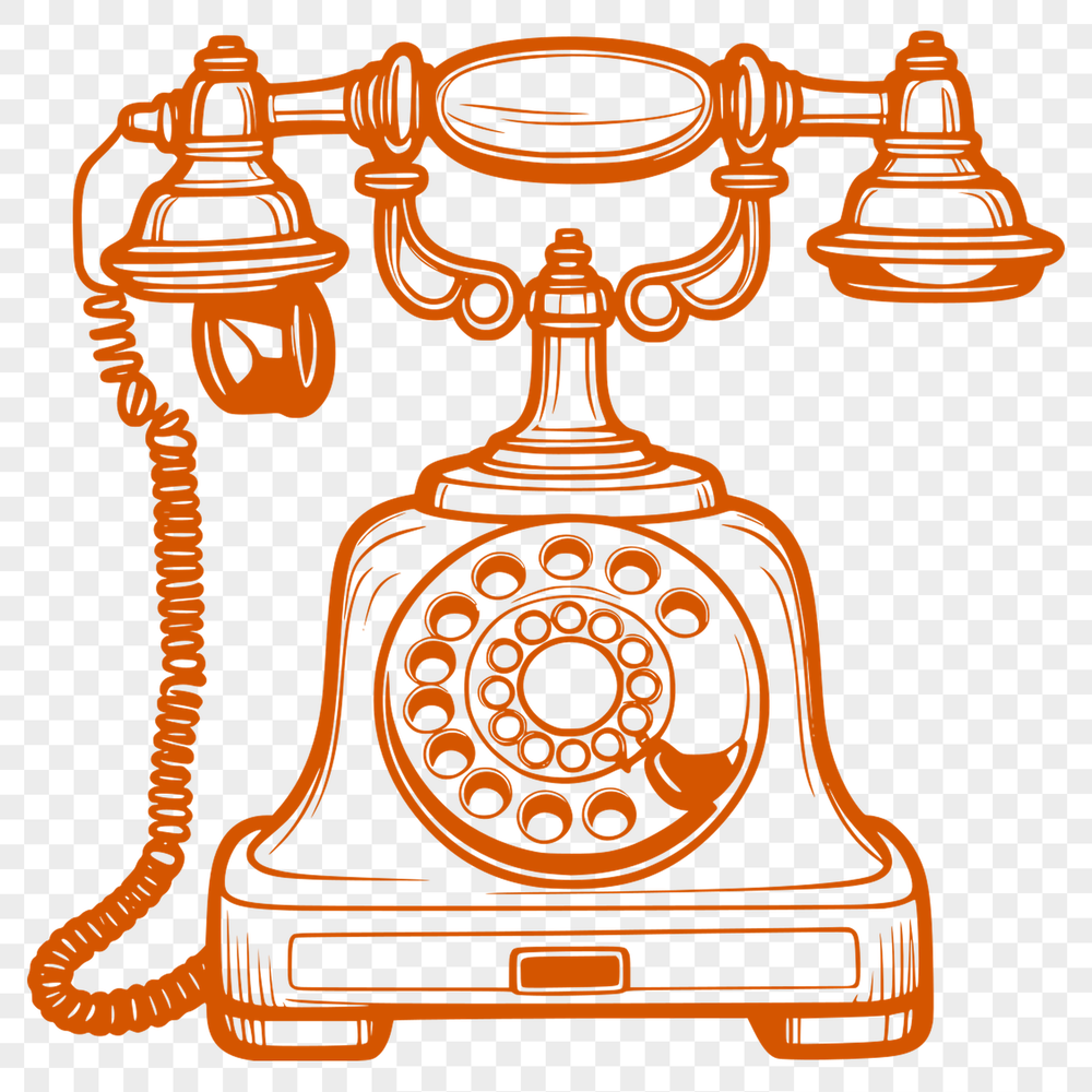 Simple Phone Icon SVG Design A vector graphic illustration of a telephone in a simple design style.