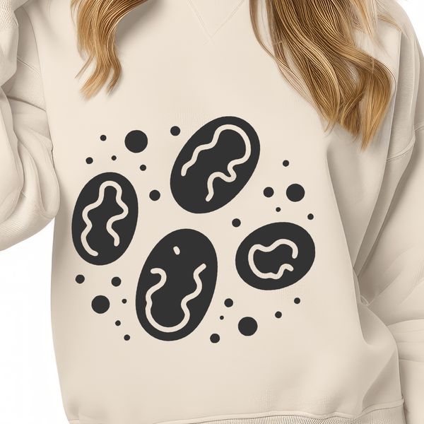 Illustration of single-celled bacteria in vector format.