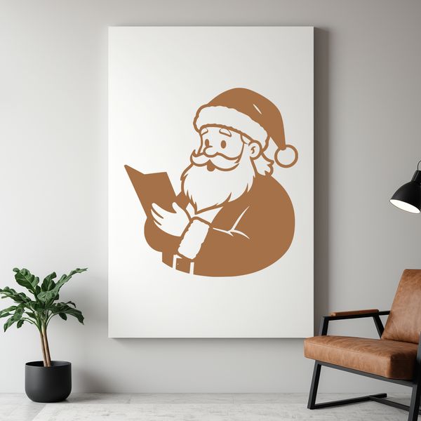 SVG illustration of Santa Claus wearing a red coat and hat.