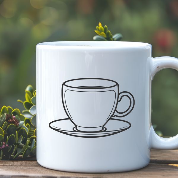 Hand-Drawn Teacup Vector Art A simple, hand-drawn design of a teacup, perfect for vector art.