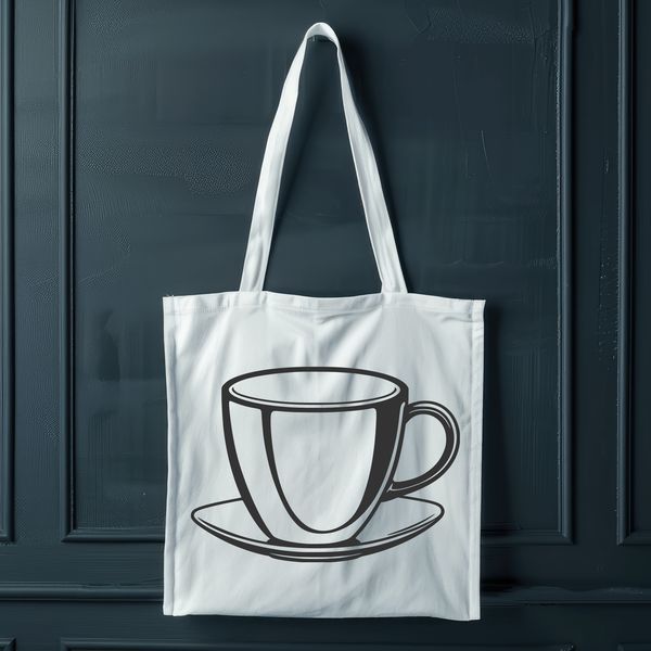 Beautiful Hand-Drawn Teacup Design A delicate hand-drawn teacup design suitable for vector art projects.
