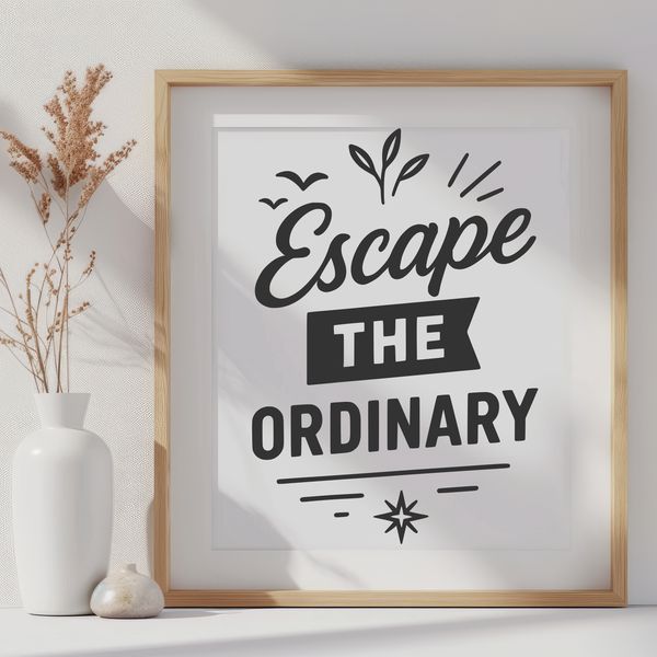 Inspiring Vacation Sayings in Vector Design A collection of inspiring vacation quotes in a clean and simple vector design.