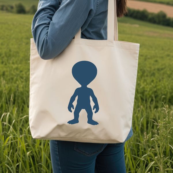 A detailed silhouette of a sci-fi alien character, suitable for commercial use.