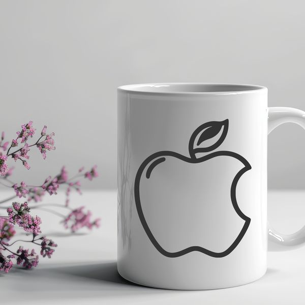 Red Delicious Fruit Design A high-quality digital illustration of a single red apple.