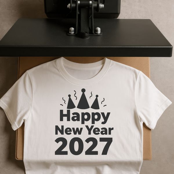 New Year 2027 vector illustration with inspirational quotes in a modern style.